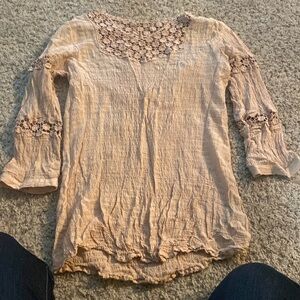 Tan blouse size large
